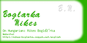 boglarka mikes business card